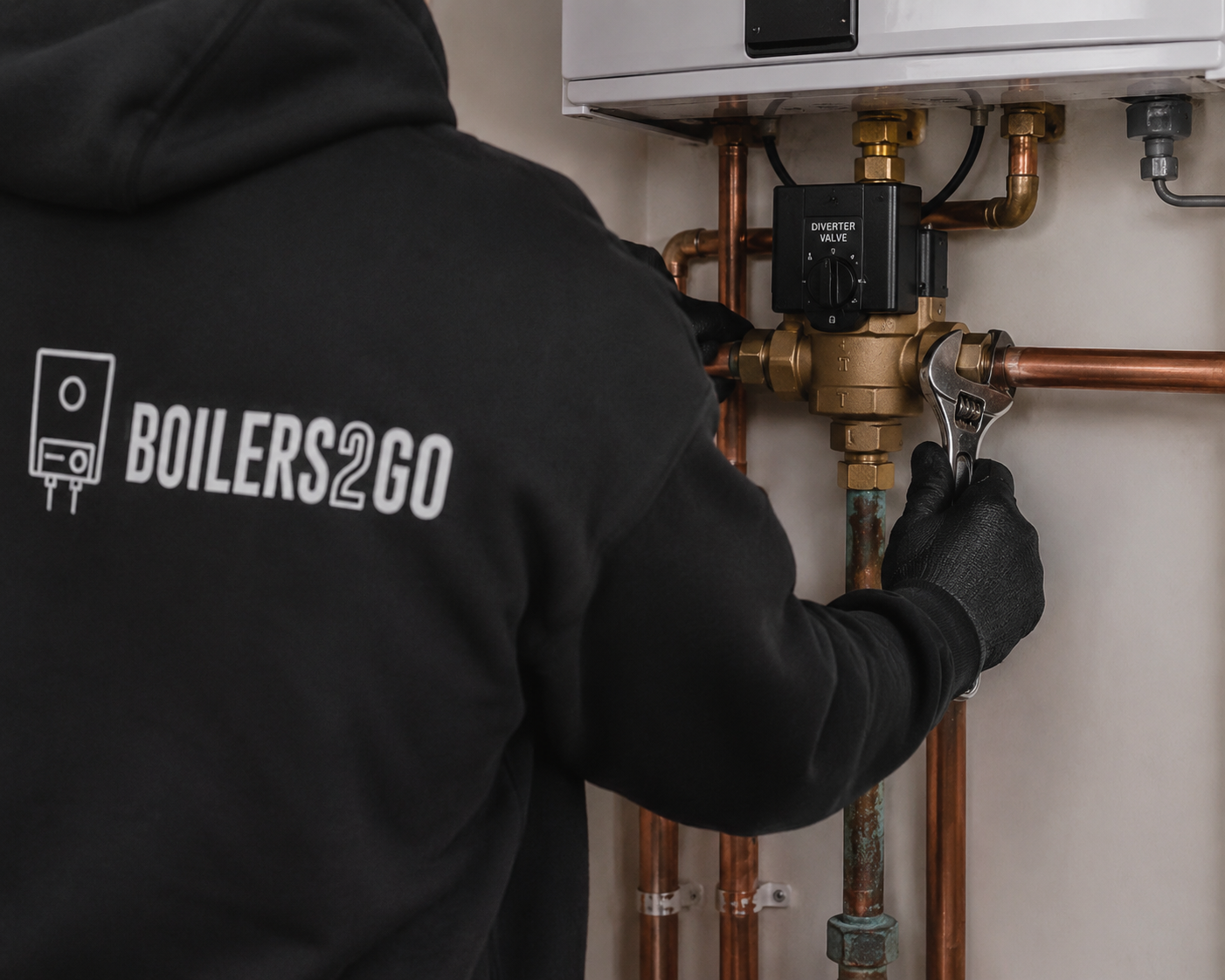 fixing a faulty diverter valve on a boiler